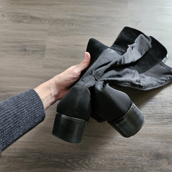 Stuart Weitzman for Russell & Bromley Black Suede Over the Knee Boots Size 36 - Picture 5 of 7